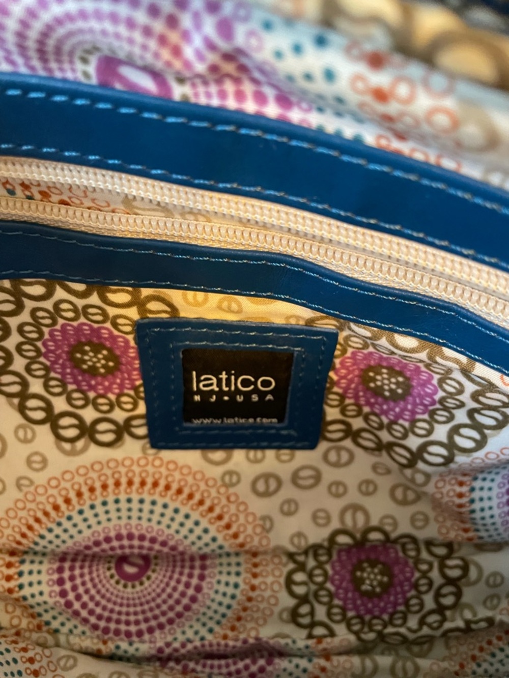 latico Blue Leather Crossbody Bag - Picture 6 of 10